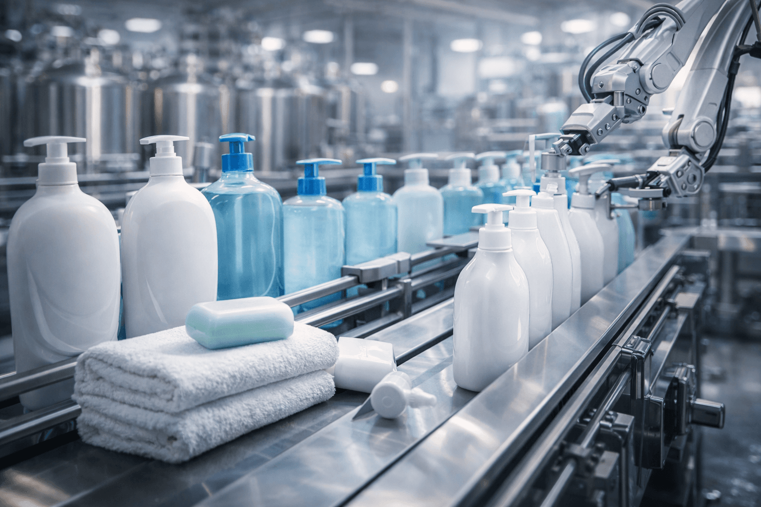 Home and personal care mixing and process skids